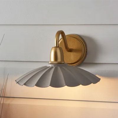 scalloped wall light from Dunelm