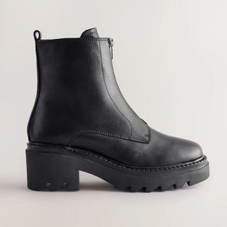 Next Zip Front Heeled Boots