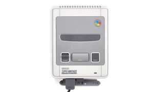 Best retro game consoles; photo of the SNES mini from the top