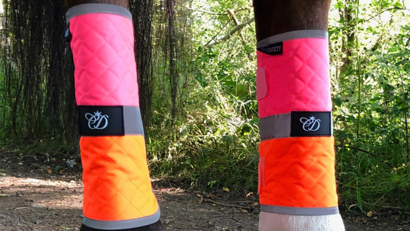 Equisafety Charlotte Dujardin multi-coloured leg wraps
