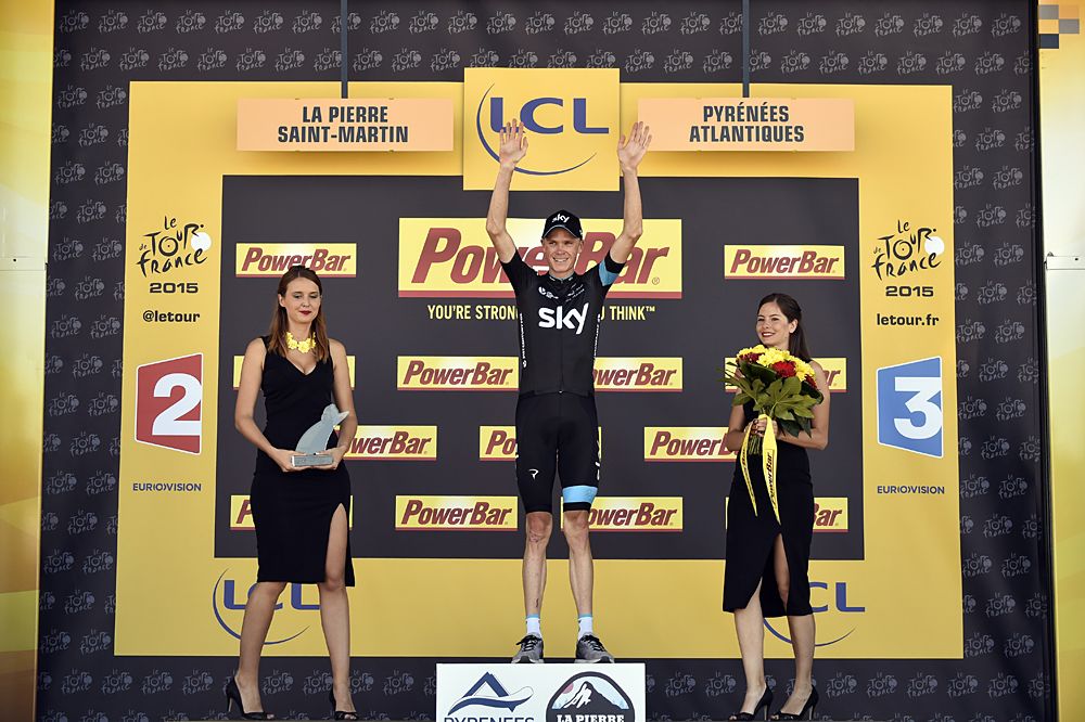 Chris Froome (Team Sky) wins stage 10