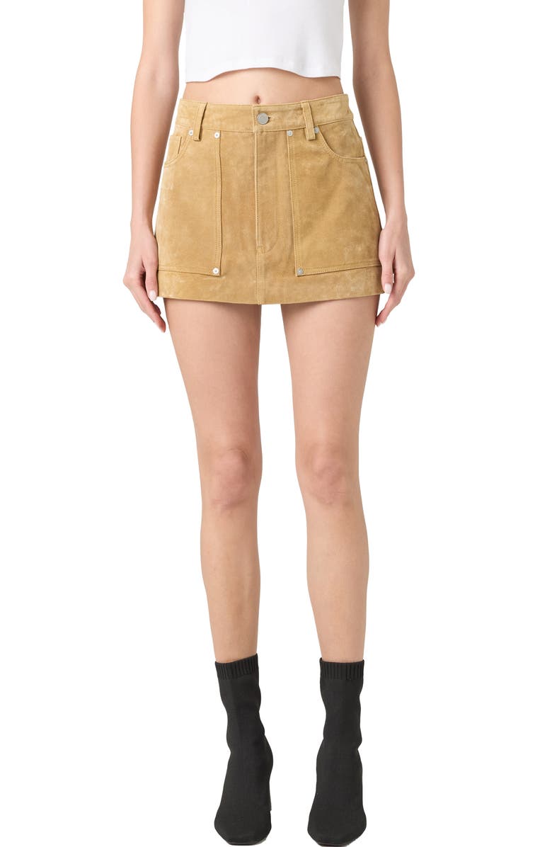 Suede Micromini Skirt