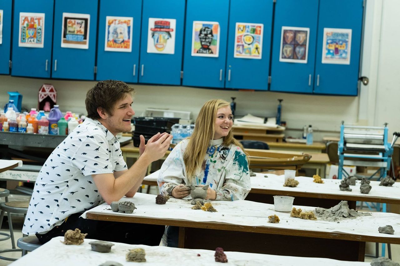 Bo Burnham and Elsie Fisher from Eighth Grade.