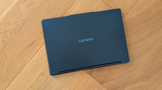 The Lenovo Yoga 9i Aura Edition on a desk