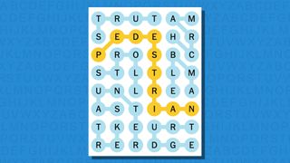 NYT Strands answers for game #48 on a blue background