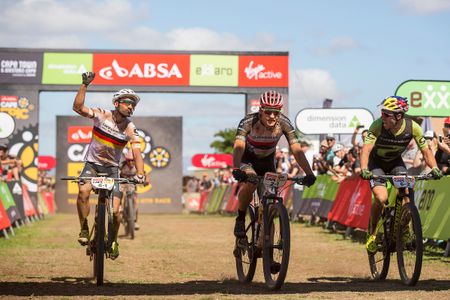 The men finish stage 1 at the Absa cape Epic