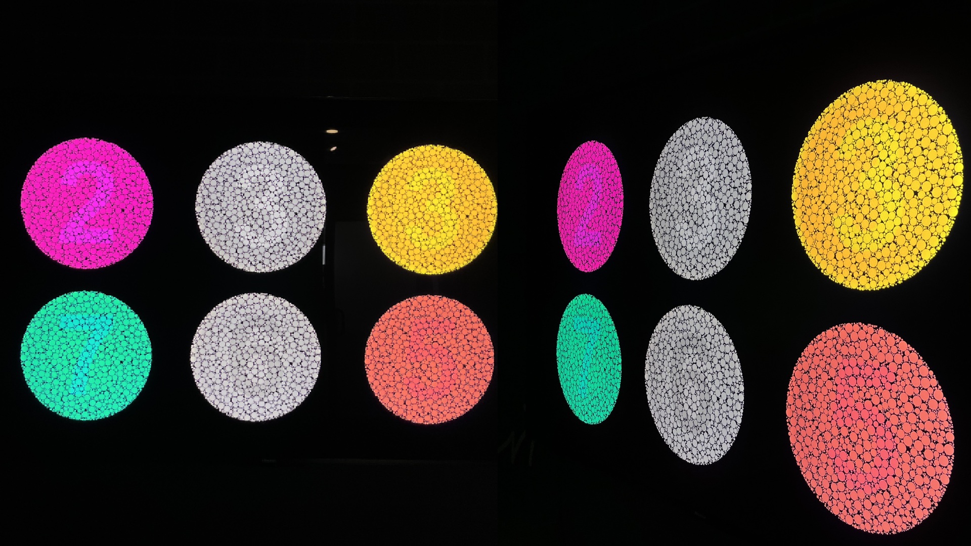 Color test pattern shown on the Hisense U9N TV