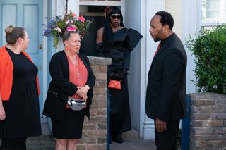 Mitch Baker and Karen Baker attend Avery Baker's funeral