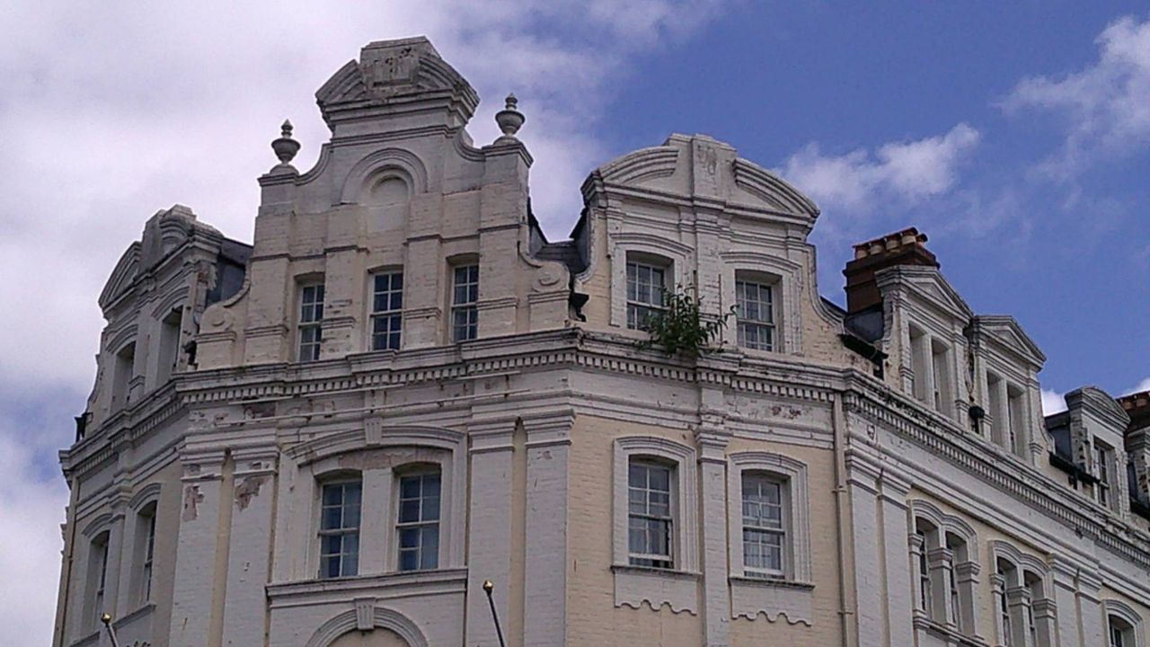 A zoomed image of a building using the Lola camera