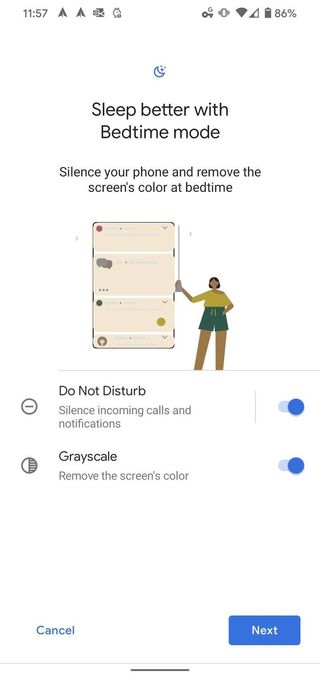 Set Up Bedtime Mode Wellbeing