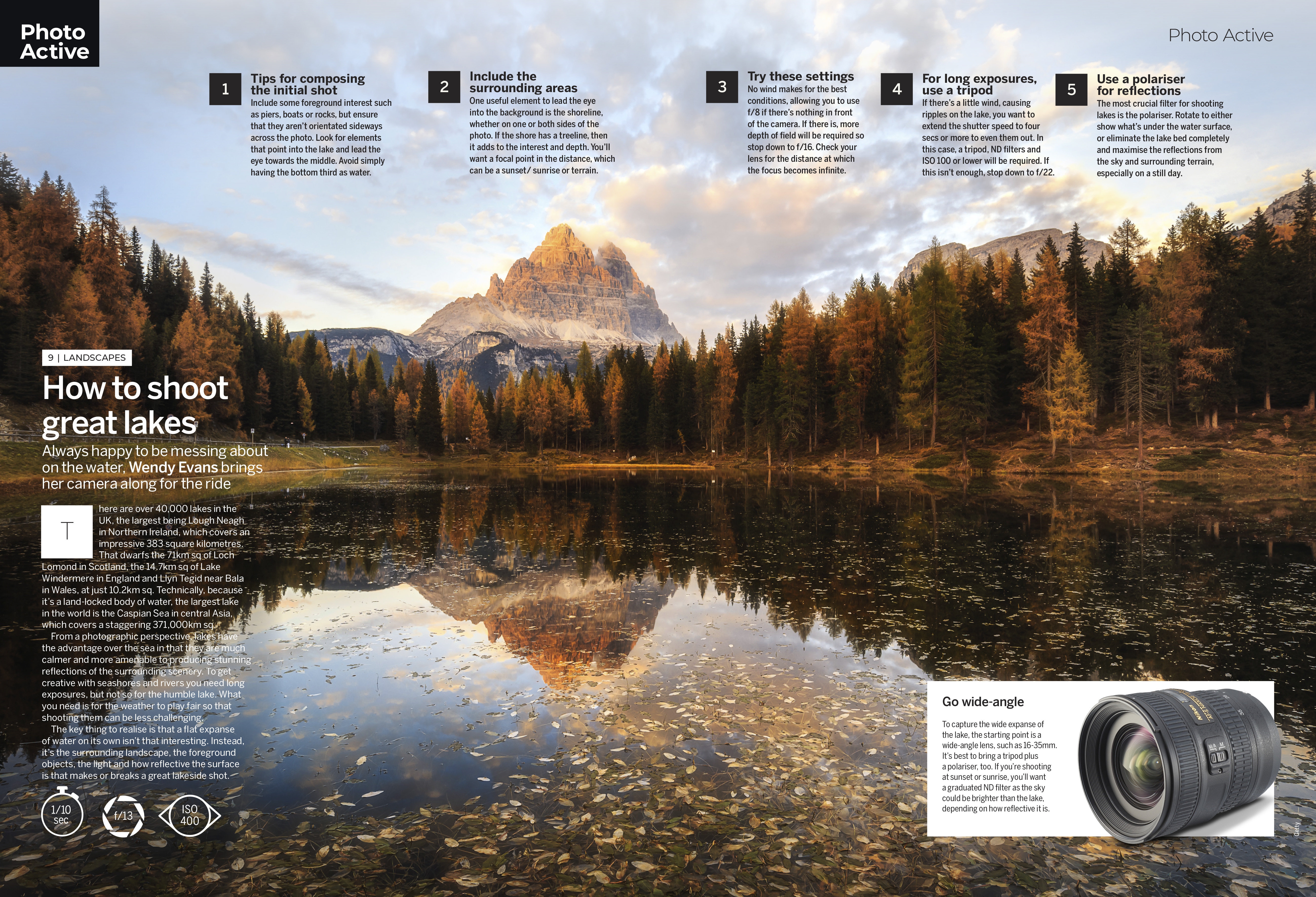 A landscape photography technique project from the “Photo Active Projects” section in the September 2024 issue of Digital Camera magazine