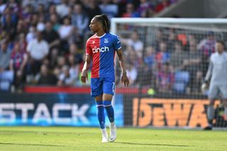 Michael Olise of Crystal Palace during the Premier League match between Crystal Palace and Nottingham Forest at Selhurst Park on May 28, 2023 in London, United Kingdom - Manchester City target