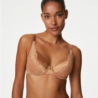 M&S Silk & Lace Underwired Full Cup Bra 