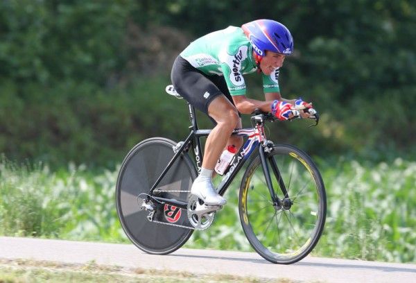 British rider Peter Kennaugh (Great Britain National Team) moved closer to the overall lead during the time trial.
