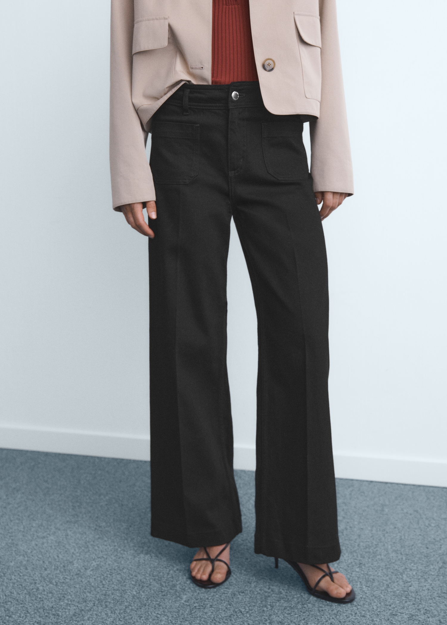 Wide-Leg Jeans With Pockets - Women | Mango United Kingdom