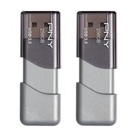 PNY Turbo Attaché 3 USB 3.0 Flash Drive 256GB 2-pack | was