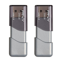 PNY Turbo Attaché 3 USB 3.0 Flash Drive 256GB 2-pack |$24.99 now $19.99 at Best Buy