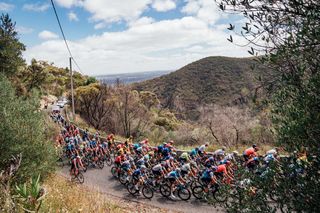 Riders take on stage two at the Tour Down Under 2024