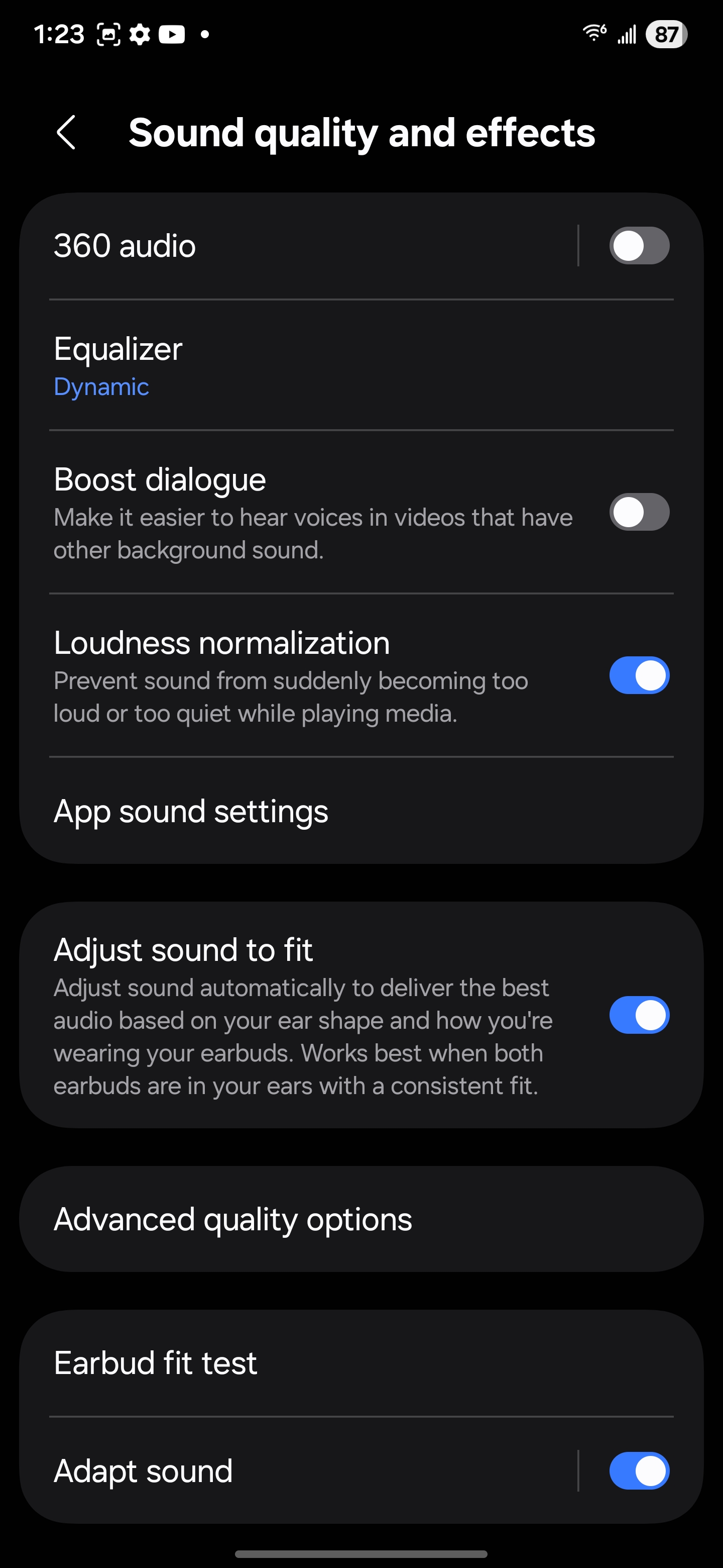 Samsung Galaxy Buds 4 Pro settings and Wearables app