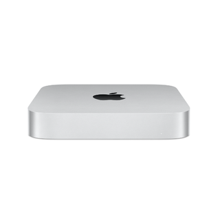 The 2023 Mac Mini on a white background