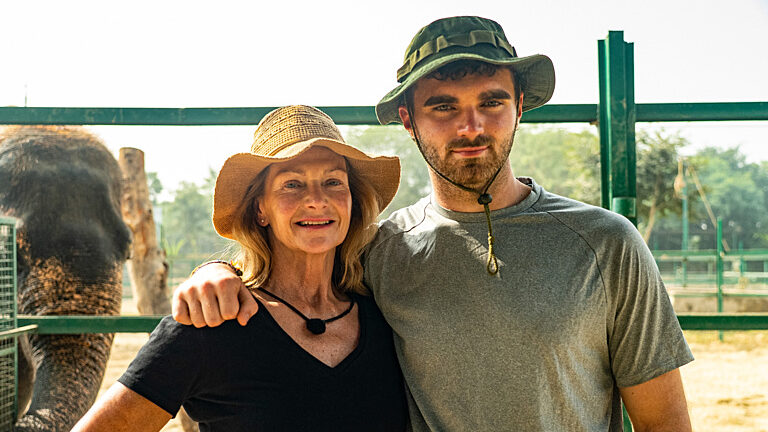 Pictured: the winners of BBC's Race Across the World, Caroline and Thomas Bridge.