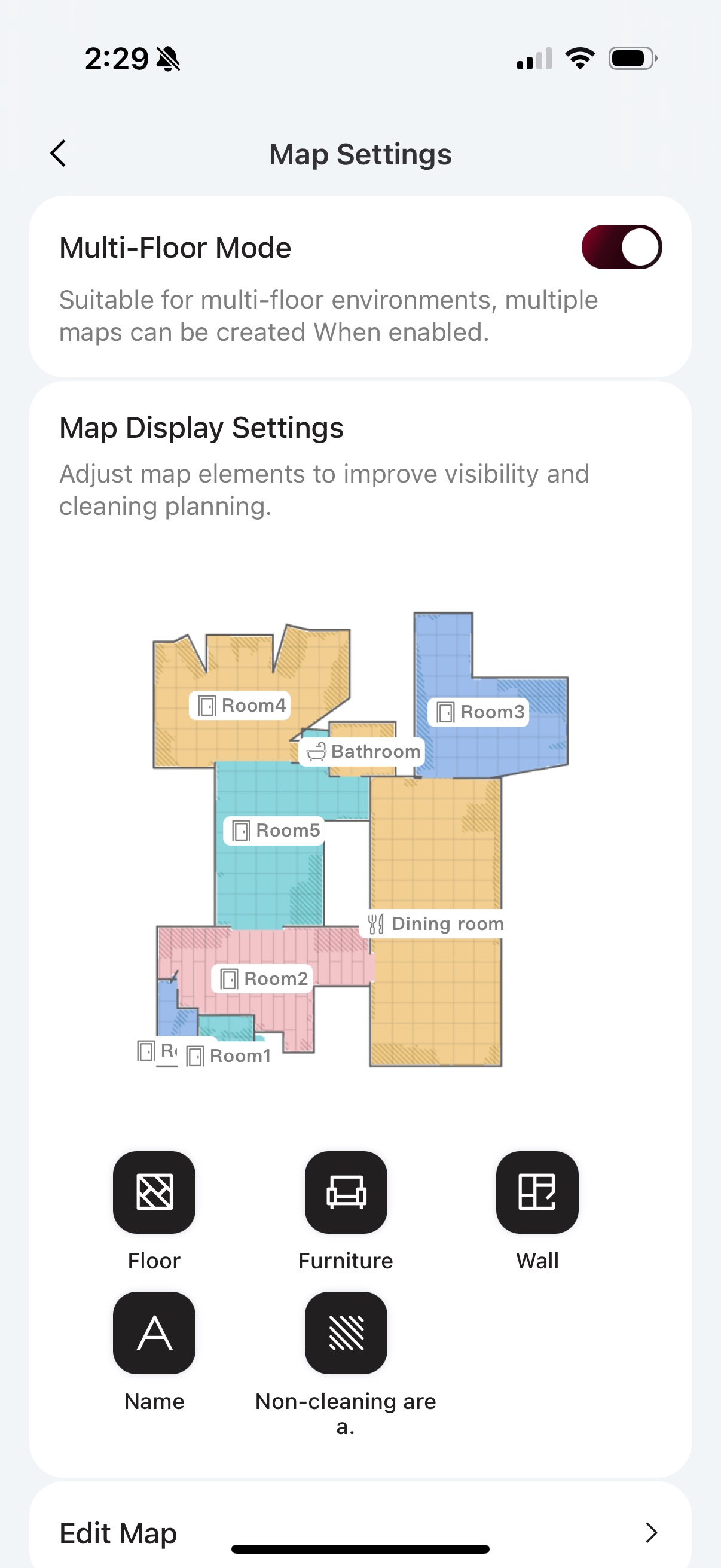 Mapping in the Yeedi app for the Yeedi S20 Infinity.