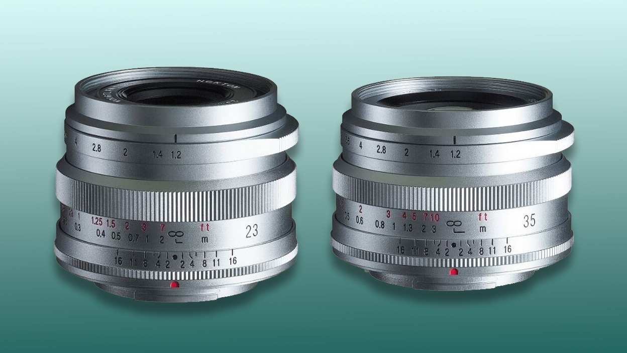 The Nokton 23mm f/1.2 and 35mm f/1.2 both get the silver treatment
