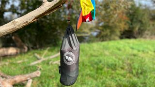 Big Agnes Three Wire Hooped Bivy in its very small carry sack