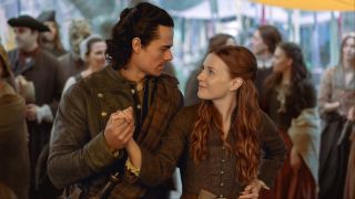 Brian and Ellen dancing in Outlander: Blood of My Blood Season 1x05