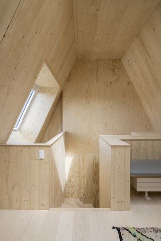 Living Places Copenhagen house in timber inside and out with large openings and light colours