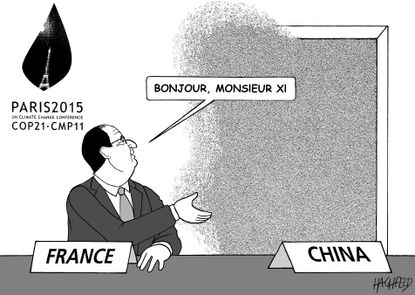 Editorial cartoon World UN Climate Change Xi Jinping China