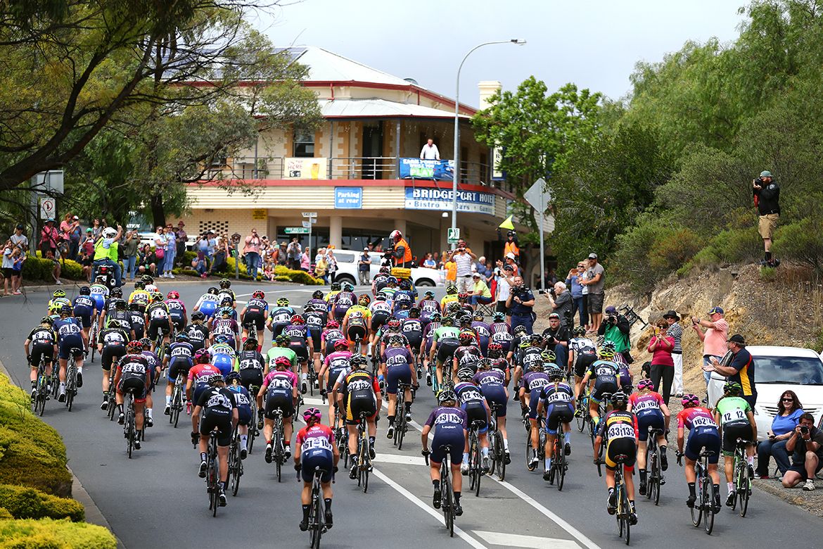 The fans came out to cheer on the peloton
