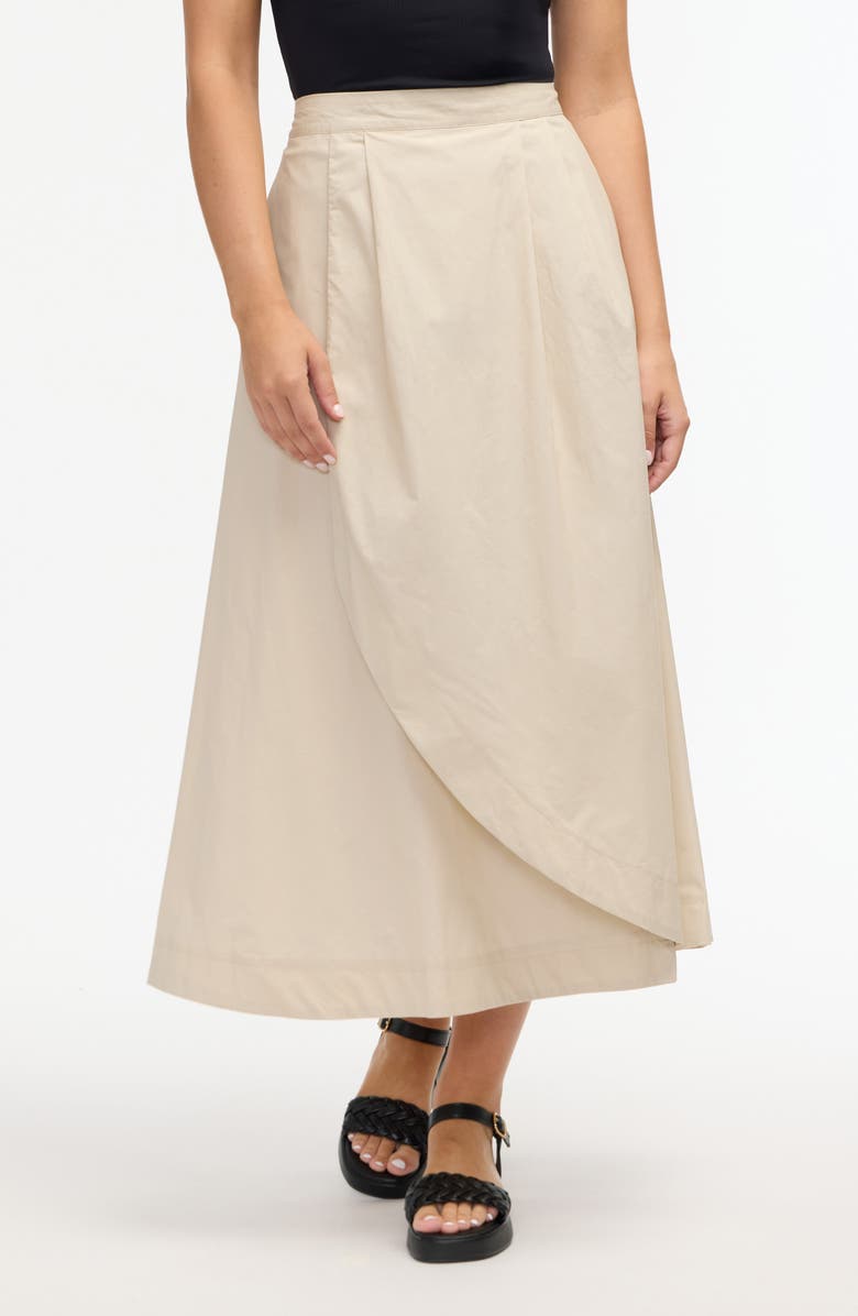 Cotton Poplin Midi Skirt