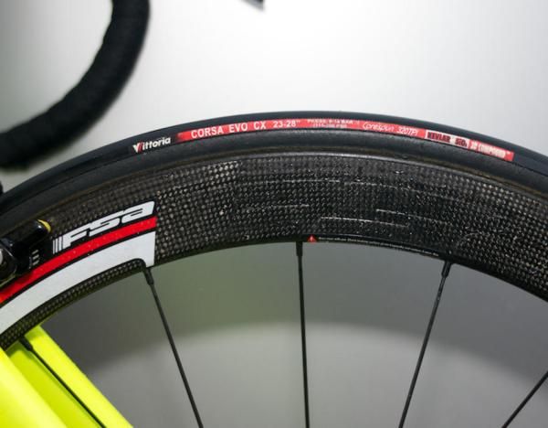 Vittoria Corsa CX tubular tyres.