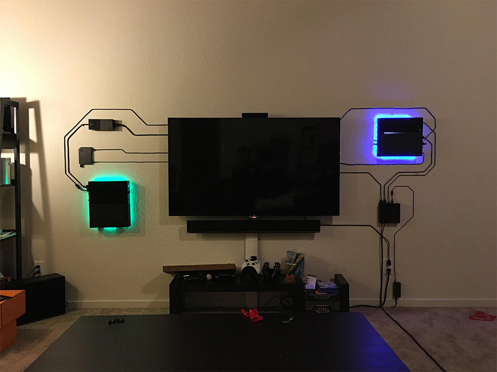 Check out this clever cable management scheme