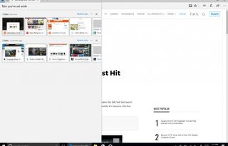 Set Aside Tabs in Edge Browser