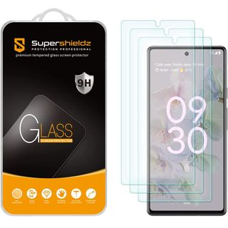 Supershieldz Tempered Glass Screen Protector 3 Pack for Pixel 6a