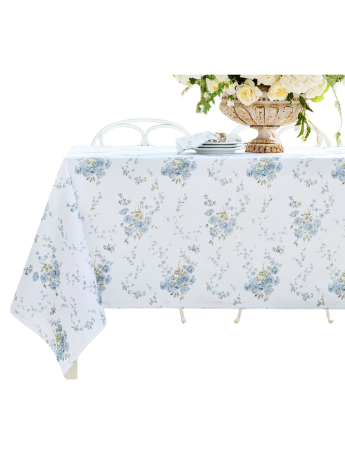 Summer Blue Rose Oilcloth