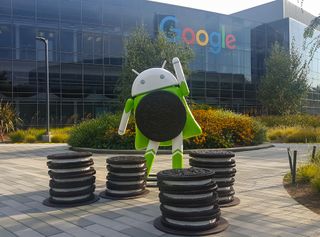 The Android 8 Oreo statue on Google's Mountain View, Calif., campus. Credit: Asif Islam/Shutterstock