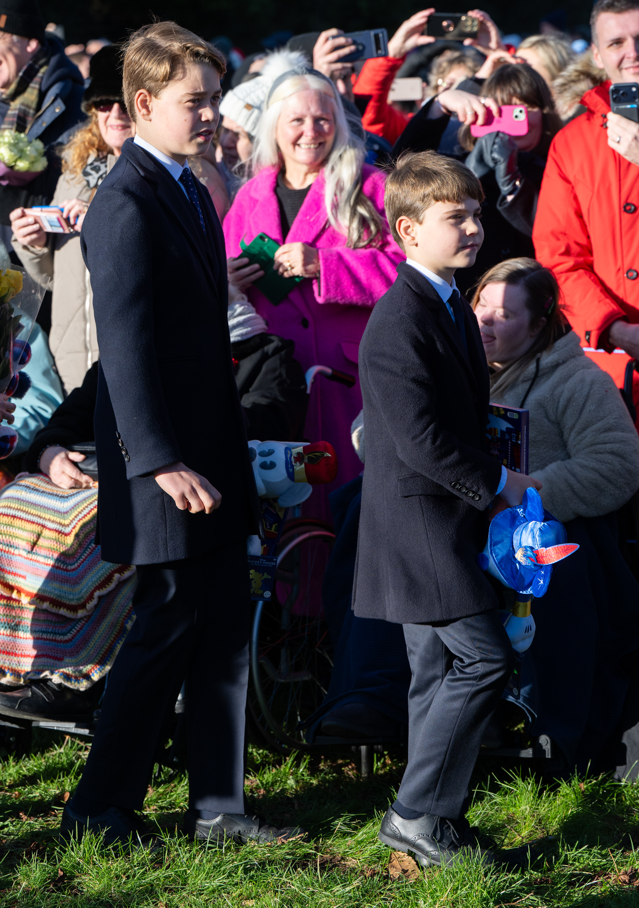 The Royal Family approaches fans in Sandringham on Christmas Day