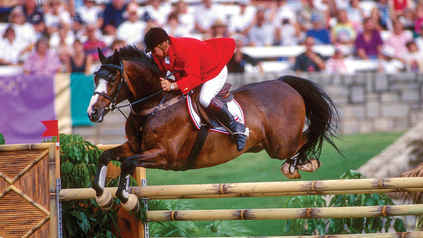 2AXXGJT The Olympic Games, Atlanta 1996, Geoff Billington (GBR) riding Virtual Village It's Otto. Image shot 1996. Exact date unknown.