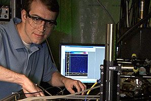 NIST researcher demonstrating quantum processor