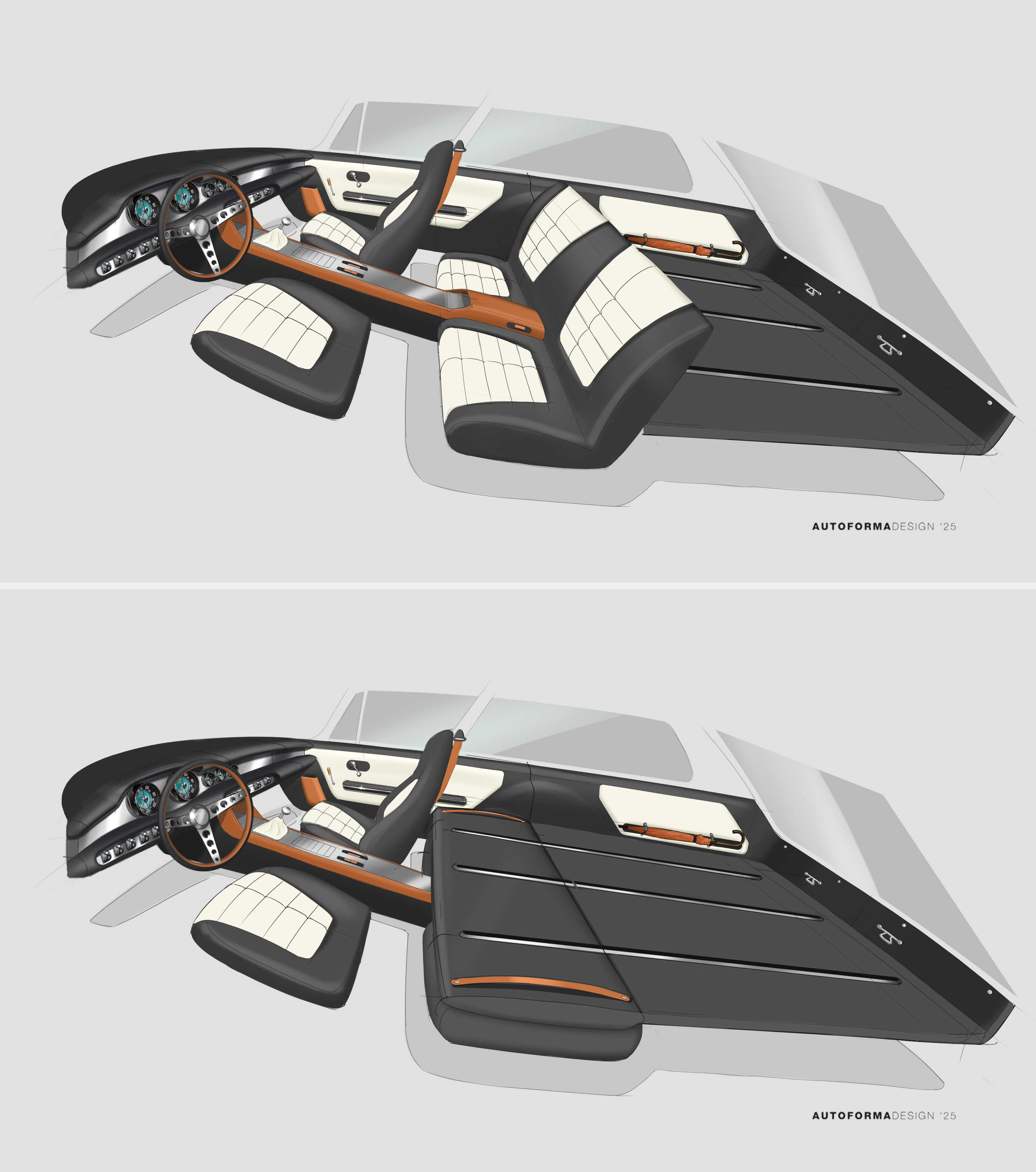 Sketch of interior configurations