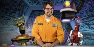 Crow, Jonah Ray, Gypsy, and Tom Servo of Mystery Science Theater 3000: The Return