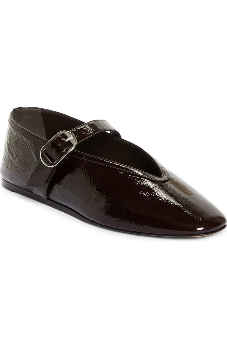 Ballet Flats Mesh Patent Leather