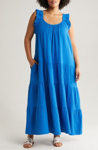 Ruffle Strap Maxi Dress