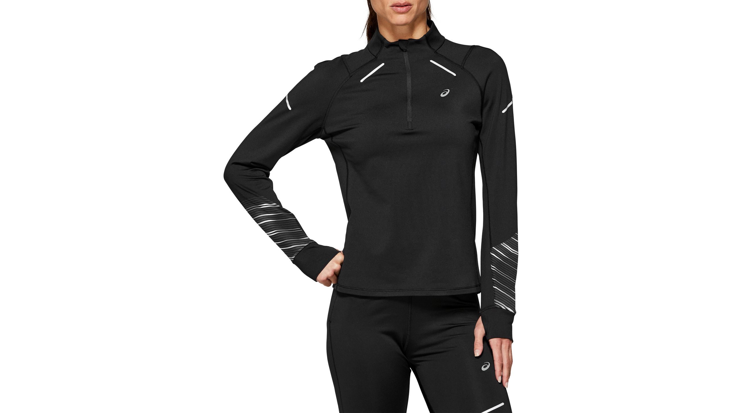 Meilleurs équipements de course à pied en hiver : ASICS Lite-Show 2 Winter Long Sleeve Half Zip Running Women's Top's Top