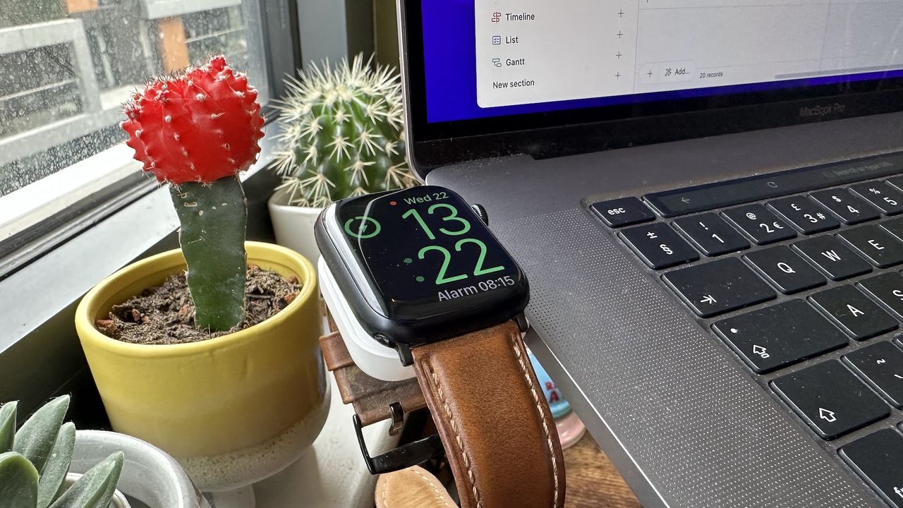 The Journey Rapid Trio 3-in-1 Wireless Charging Station on a bedside table