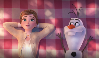 Anna and Olaf in Frozen 2 blanket easter egg