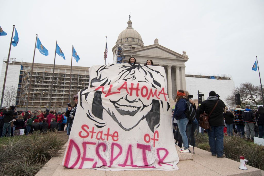 Protesters in Oklahoma